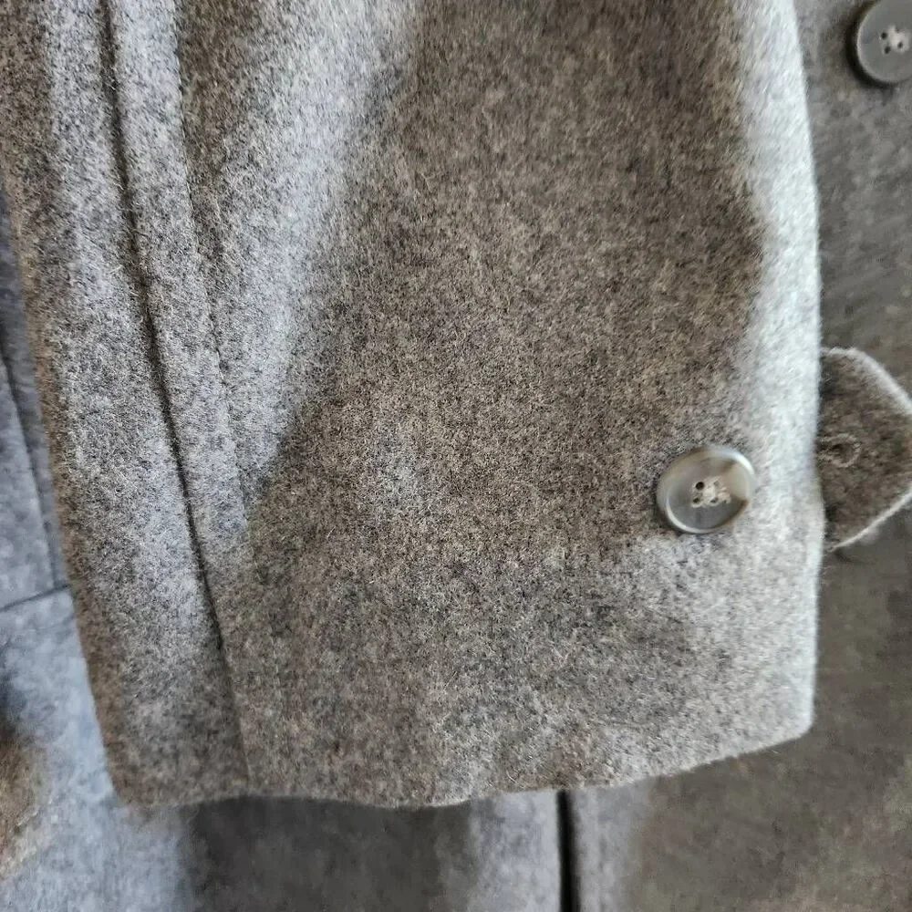 J.Ferrar men's 2XL plus size wool double breasted coat grey high neck vest